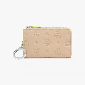 MCM Klara 花押字皮革拉链卡夹钱包 MYLBSKM03I6001