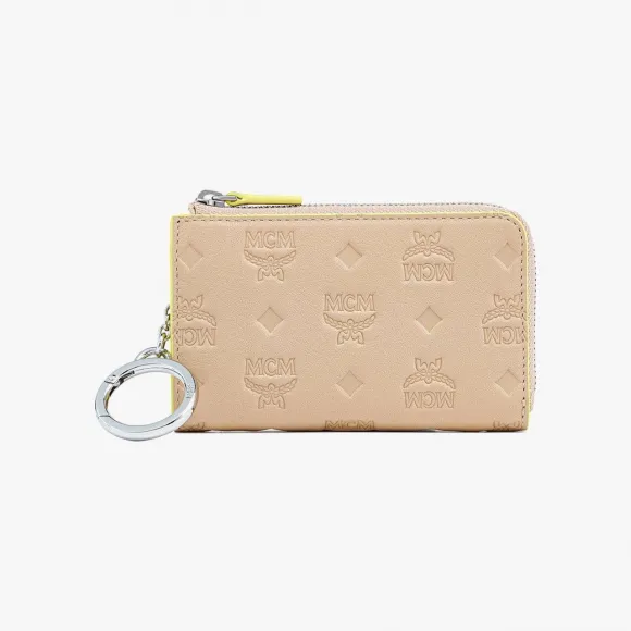 MCM Klara 花押字皮革拉链卡夹钱包 MYLBSKM03I6001