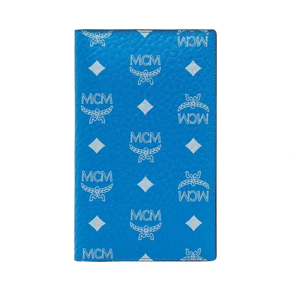 MCM Passport Holder in 白色 Logo Visetos MYV9SWA10HI001