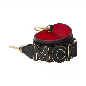 MCM MCM Letter Shoulder Strap in Grained Leather MYZ8APA92BK001