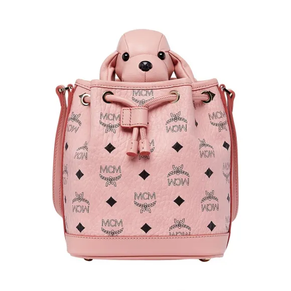 MCM Visetos 狗狗玩偶抽绳包 MYZ8SXL46PZ001