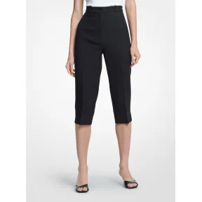迈克高仕/Michael Kors 纯色修身中裤 女士 黑色 运动裤 202AKU519001