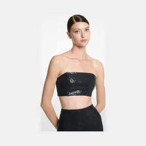 迈克高仕/Michael Kors 手工刺绣亮片双绉纱 Sabl 抹胸 304RKU519-0001