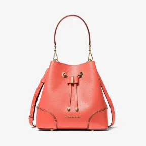 迈克高仕/Michael Kors 女士 西柚粉 Mercer Gallery 小号皮质水桶包