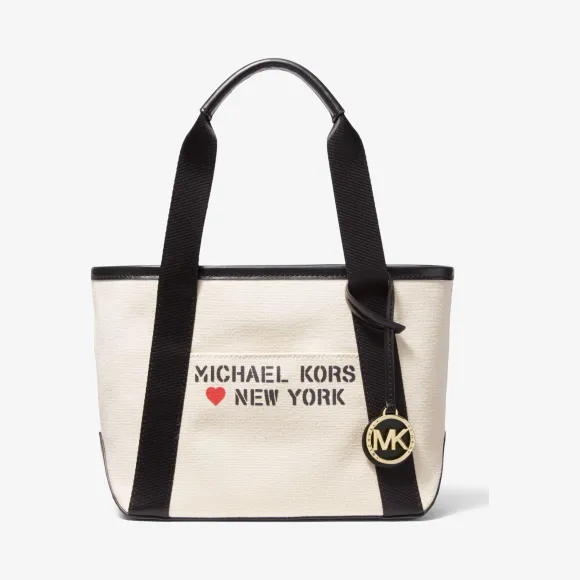 迈克高仕/Michael Kors 女士 自然色 The Michael Bag 小号帆布包