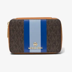 迈克高仕/Michael Kors 小号徽标条纹首饰盒 32F1GTMN5U-0439