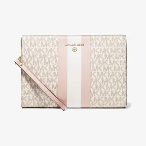 迈克高仕/Michael Kors 中号徽标条纹拉链小包 32H0GTMW8B-7988