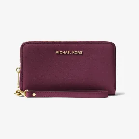 迈克高仕/Michael Kors Jet Set Travel 长款拉链皮质钱夹 32T4GTVE3L633