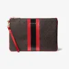 迈克高仕/Michael Kors 大号徽标条纹拉链小包 32T9GF9M3B-1821