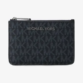 迈克高仕/Michael Kors  深蓝色 Jet Set Travel 小号老花拉链零钱包