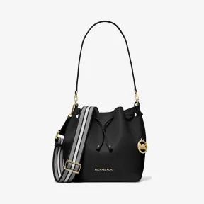 迈克高仕/Michael Kors  黑色 Eden 中号皮质水桶包