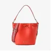 迈克高仕/Michael Kors  橘红色 Eden 中号皮质水桶包