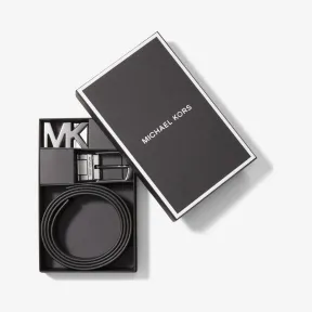 迈克高仕/Michael Kors 男士 灰色/黑色 休闲腰带礼盒套装