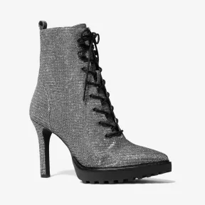 迈克高仕/Michael Kors Kyle 亮片链条网眼系带靴 40F1KYME6D-0082