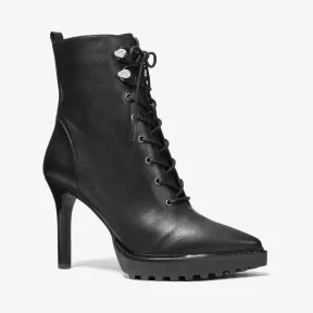 迈克高仕/Michael Kors Kyle 皮革系带靴 40F1KYME8L-0001