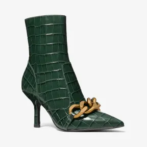 迈克高仕/Michael Kors 斯嘉丽缀饰鳄鱼压纹皮靴 40F1SCME5E-0321