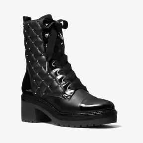 迈克高仕/Michael Kors Tilda 绗缝皮革战斗靴 40R0TDME7L-0001