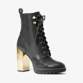 迈克高仕/Michael Kors Porter 皮革系带靴 40R2POHE6L-0001