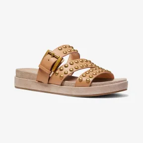 迈克高仕/Michael Kors 女士 花生色 Ansel 厚底铆钉凉拖