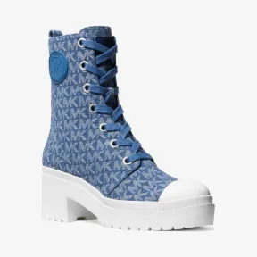 迈克高仕/Michael Kors Corey 牛仔徽标提花军靴 40S1COME5Y-0461