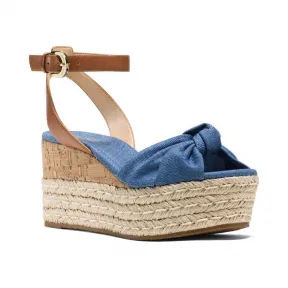 迈克高仕/Michael Kors Maxwell 牛仔和皮质坡跟鞋  40S6MXMA2D419