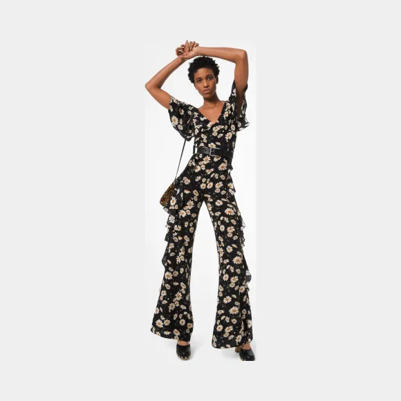 迈克高仕/Michael Kors Daisy 双绉荷叶边连身裤 440PKN113-0795