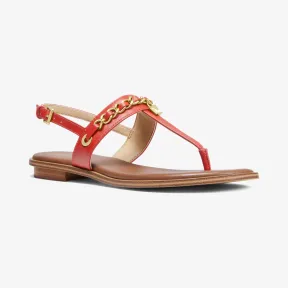 迈克高仕/Michael Kors Elsa 皮质平底凉鞋 49T9ESFA1L635