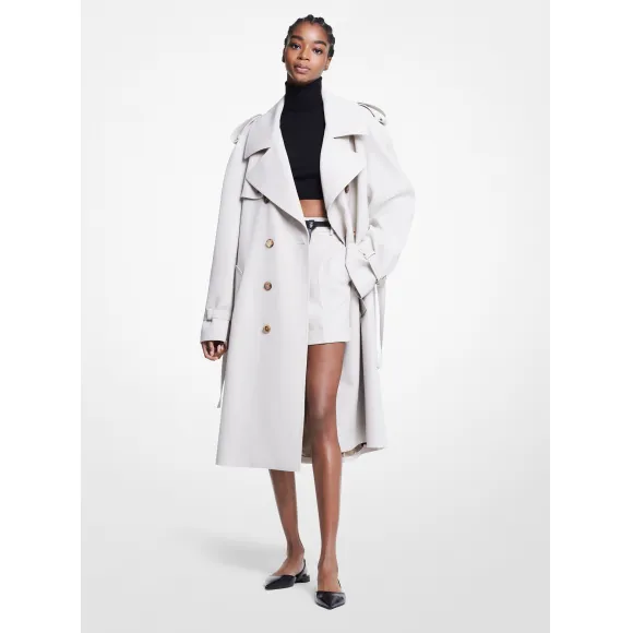 迈克高仕/Michael Kors 羊毛系带大衣 女士 石青色 大衣 508AKU516X278