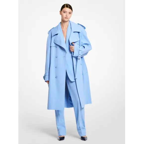 迈克高仕/Michael Kors 羊毛系带大衣 女士 蓝色 大衣 508AKU516X443