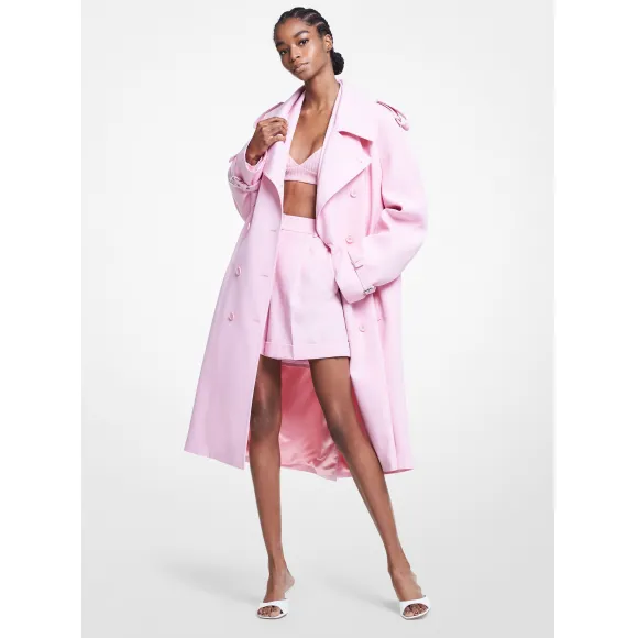 迈克高仕/Michael Kors 羊毛系带大衣 女士 玫瑰红 大衣 508AKU516X670