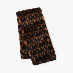 迈克高仕/Michael Kors 女士 橡果棕 MK 字母毛绒围巾