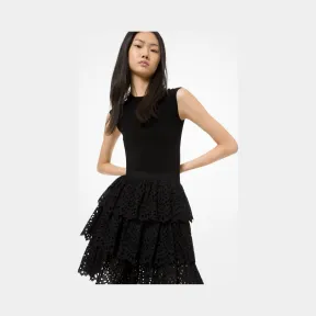 迈克高仕/Michael Kors 弹力粘胶帽袖紧身连衣裤 621AKM960-0001