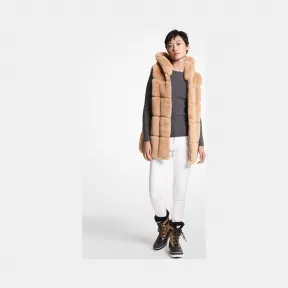 迈克高仕/Michael Kors 绗缝人造毛皮连帽马甲 77F1153M52-0220