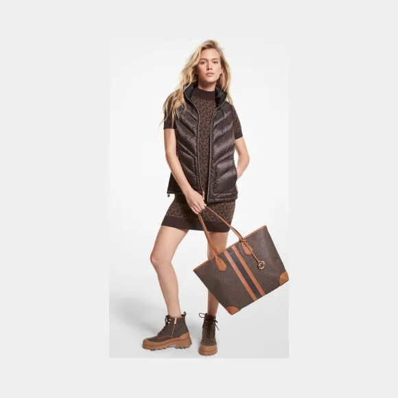 迈克高仕/Michael Kors 双面徽标印花绗缝马甲 77H5649M42-0201