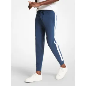 迈克高仕/Michael Kors 条纹粘胶纤维混纺运动裤 CF1602B2LY-0461