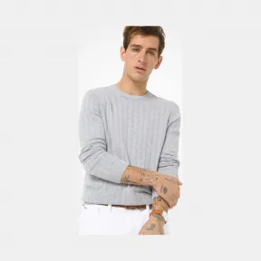 迈克高仕/Michael Kors 男士 银灰色 圆领针织毛衣