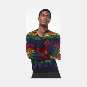 迈克高仕/Michael Kors 彩虹条纹长袖圆领上衣 CU96KTG4KV001