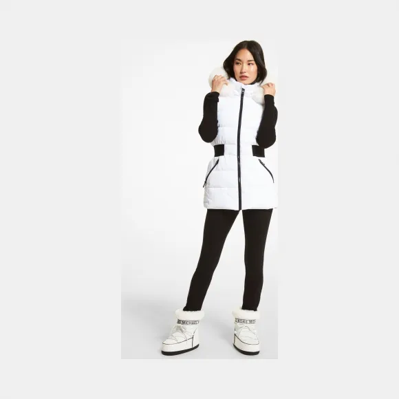 迈克高仕/Michael Kors 人造毛边绗缝马甲 FA421786-0100