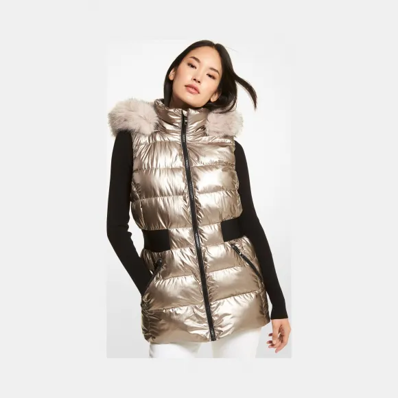 迈克高仕/Michael Kors 人造毛边绗缝马甲 FA421786-0282