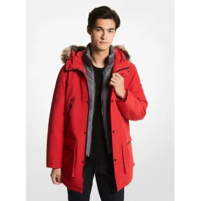 迈克高仕/Michael Kors Benson 人造皮草饰边梭织派克大衣 MC27350-0618