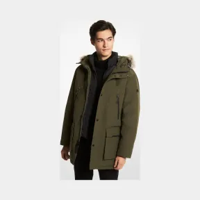 迈克高仕/Michael Kors Benson 人造皮草饰边梭织派克大衣 MC27350-1805