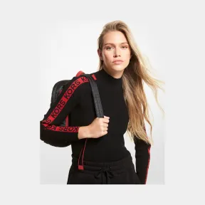 迈克高仕/Michael Kors 徽标带罗纹弹力粘胶纤维高领连体衣 MF1607133D-0001