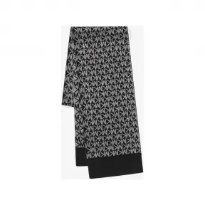 迈克高仕/Michael Kors 休闲 Logo 围巾 女士 黑色/银色 围巾 MF2001B7KR099