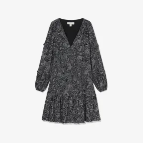 迈克高仕/Michael Kors长袖佩斯利印花迷你裙 MF2806Y6RT022