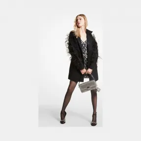 迈克高仕/Michael Kors 羽毛装饰棉质风衣 MH12048DTY-0001