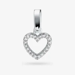 迈克高仕/Michael Kors 银色心形镶钻手链吊坠 MKC1072040