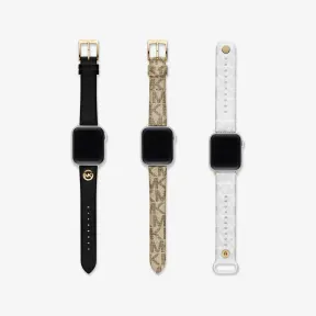 迈克高仕/Michael Kors Apple Watch 礼品套装的标志和橡胶表带 MKS8010SET-0710