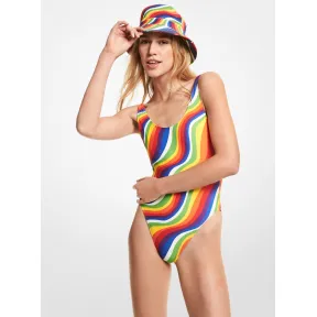 迈克高仕/Michael Kors Rainbow Wave 露背泳衣 MM5E823-0910