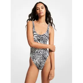 迈克高仕/Michael Kors 斑马露背泳衣 MM6Y823-0990