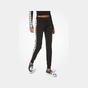 迈克高仕/Michael Kors 女士 黑色 品牌 Logo 装饰运动裤